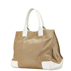 トリーバーチ トートバッグ ショルダーバッグ ベージュ ホワイト ナイロン レザー レディース Tory Burch 【中古】