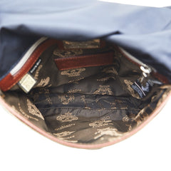 オロビアンコ 斜め掛け ショルダーバッグ ネイビー ブラウン ベージュ ナイロン レザー メンズ Orobianco 【中古】