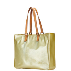 ルイ ヴィトン モノグラム ヴェルニ コロンバス トートバッグ M91028 グリ グリーン パテントレザー レディース LOUIS VUITTON 【中古】