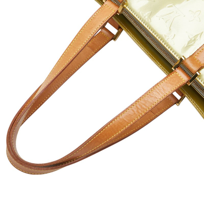 ルイ ヴィトン モノグラム ヴェルニ コロンバス トートバッグ M91028 グリ グリーン パテントレザー レディース LOUIS VUITTON 【中古】