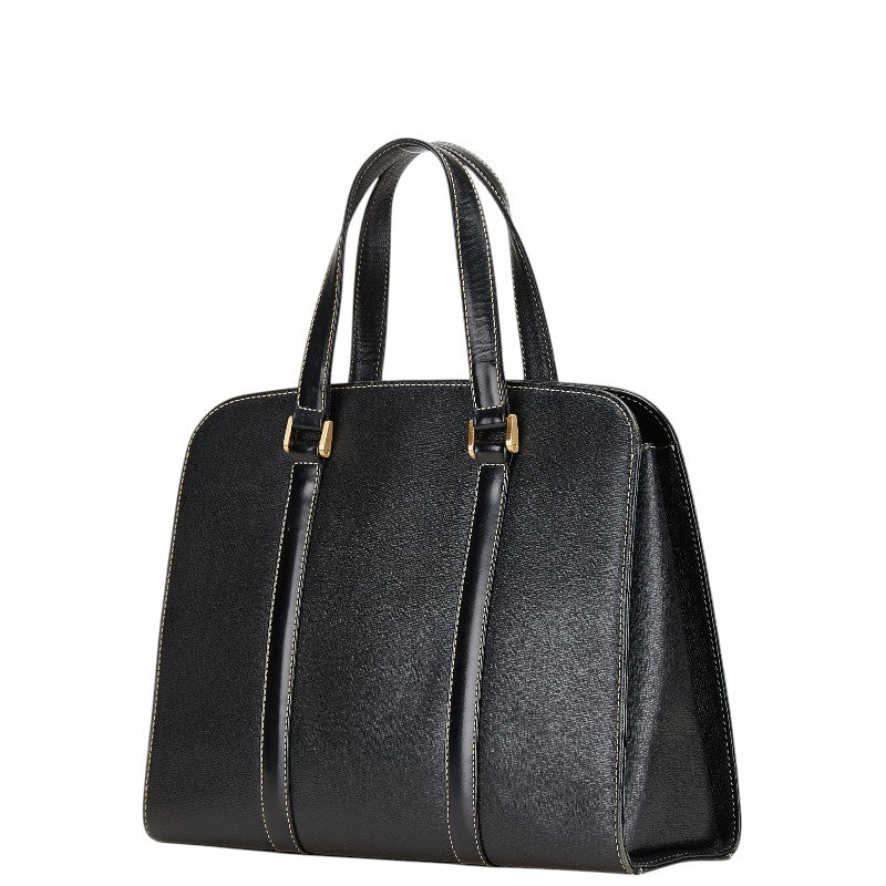 バーバリー ノバチェック シャドーホース ハンドバッグ ブラック レザー レディース BURBERRY 【中古】