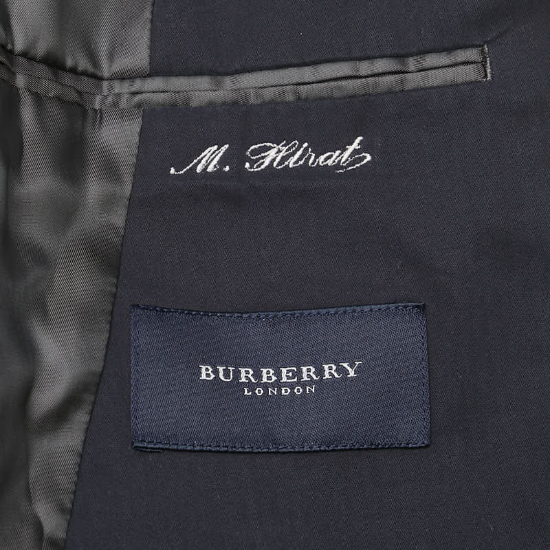 バーバリー シングル テーラードジャケット サイズ：L ダークグレー コットン ポリエステル キュプラ メンズ BURBERRY 【中古】