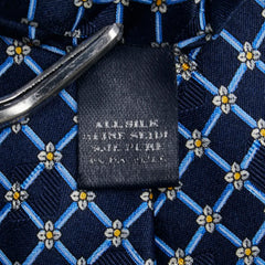 バーバリー 花柄 ネクタイ ネイビー マルチカラー シルク メンズ BURBERRY 【中古】
