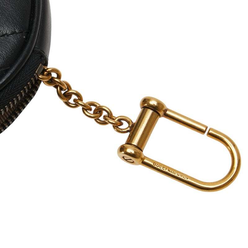 グッチ GGマーモント ハート コインケース 575160 ブラック レザー レディース GUCCI 【中古】