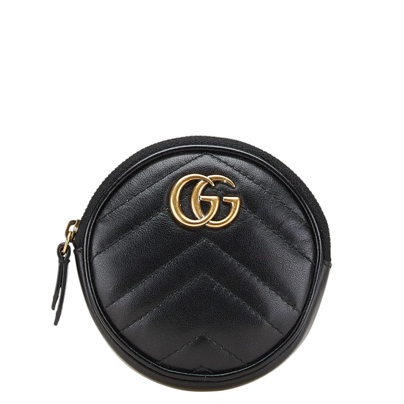 グッチ GGマーモント ハート コインケース 575160 ブラック レザー レディース GUCCI 【中古】