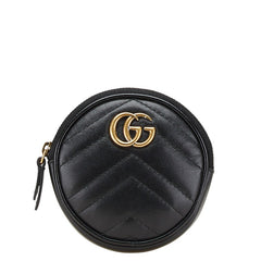 グッチ GGマーモント ハート コインケース 575160 ブラック レザー レディース GUCCI 【中古】