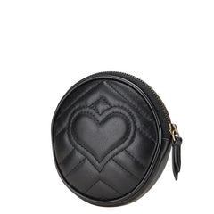 グッチ GGマーモント ハート コインケース 575160 ブラック レザー レディース GUCCI 【中古】