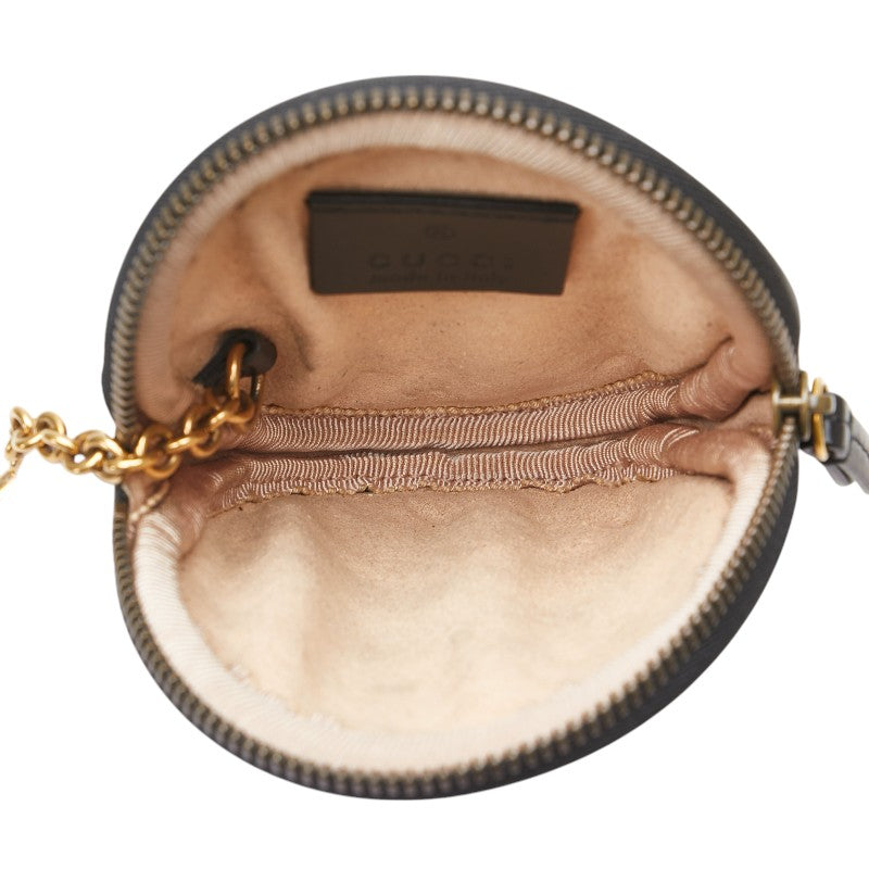 グッチ GGマーモント ハート コインケース 575160 ブラック レザー レディース GUCCI 【中古】