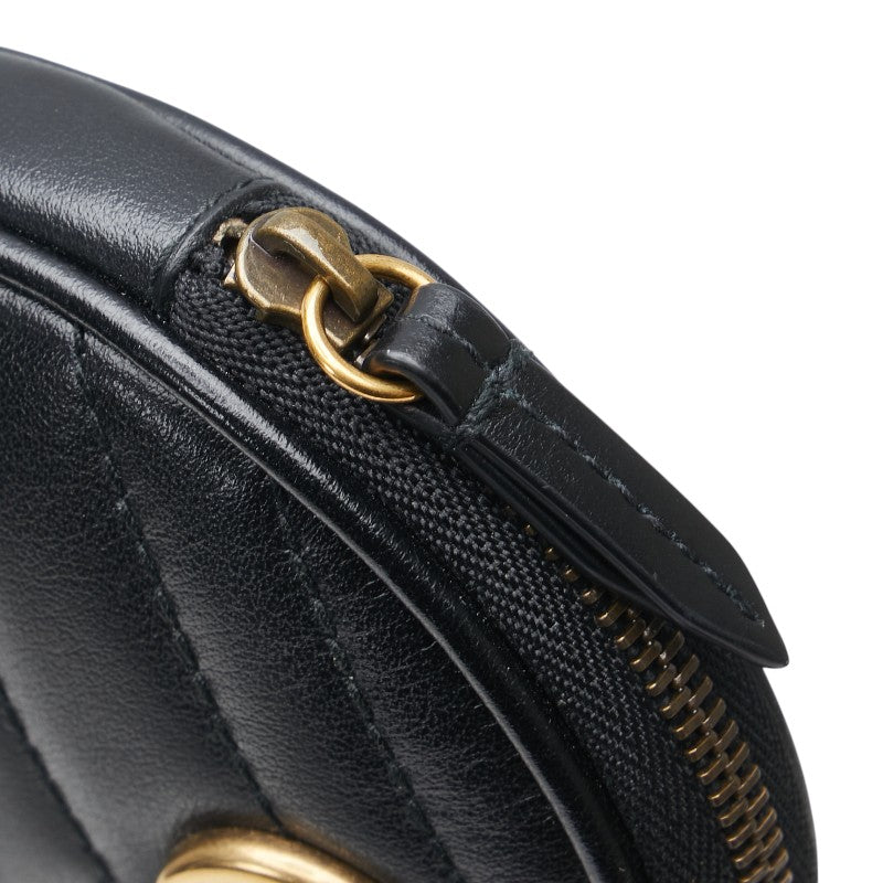 グッチ GGマーモント ハート コインケース 575160 ブラック レザー レディース GUCCI 【中古】