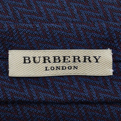バーバリー シャドーホース ネクタイ ネイビー パープル シルク メンズ BURBERRY 【中古】