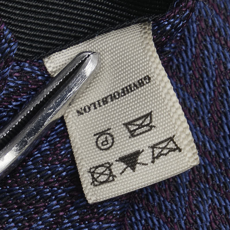 バーバリー シャドーホース ネクタイ ネイビー パープル シルク メンズ BURBERRY 【中古】