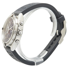 ブライトリング クロノマット ブラックバード 腕時計 A13050.1 自動巻き ネイビー文字盤 ステンレススチール ラバー メンズ BREITLING 【中古】