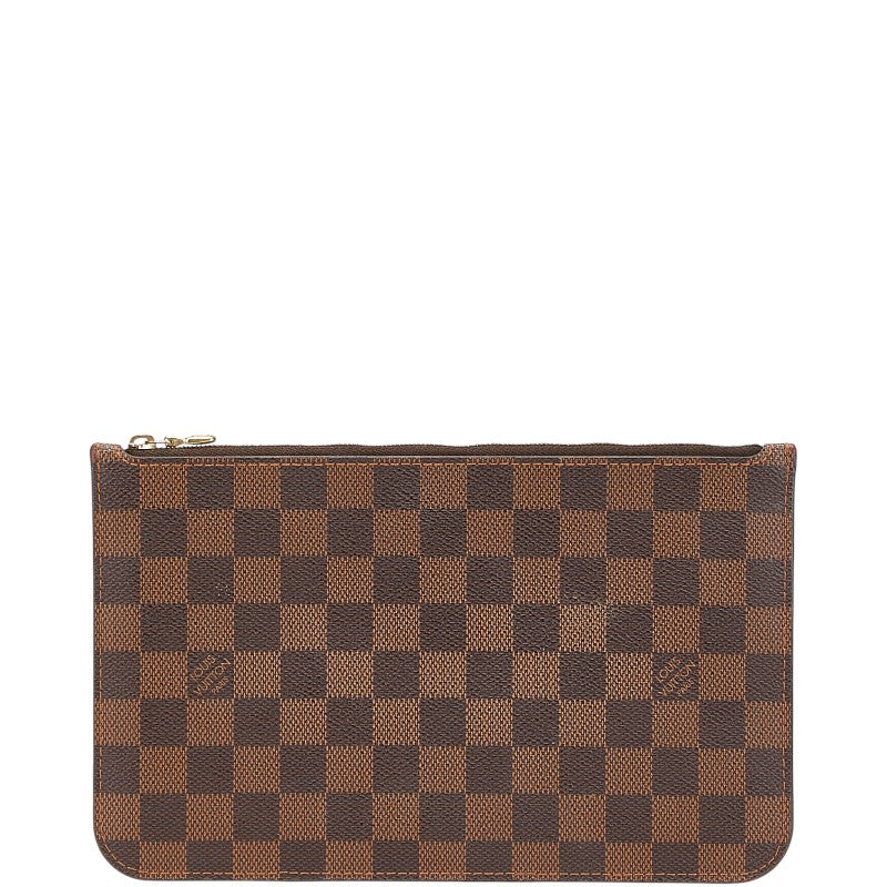 ルイ ヴィトン ダミエ ネヴァーフルMM 付属品ポーチ ポーチ ブラウン PVC レザー レディース LOUIS VUITTON 【中古】