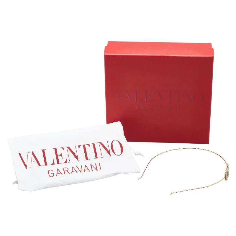 ヴァレンティノ Vロゴ カチューシャ ゴールド メッキ レディース VALENTINO 【中古】