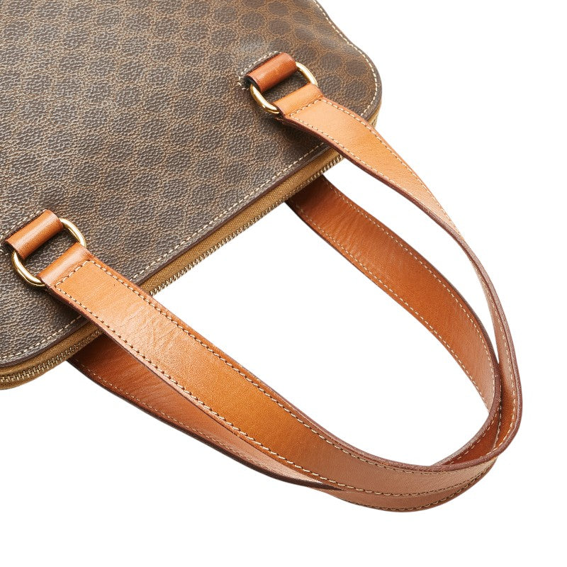 セリーヌ マカダム ハンドバッグ ショルダーバッグ 2WAY ブラウン PVC レザー レディース CELINE 【中古】