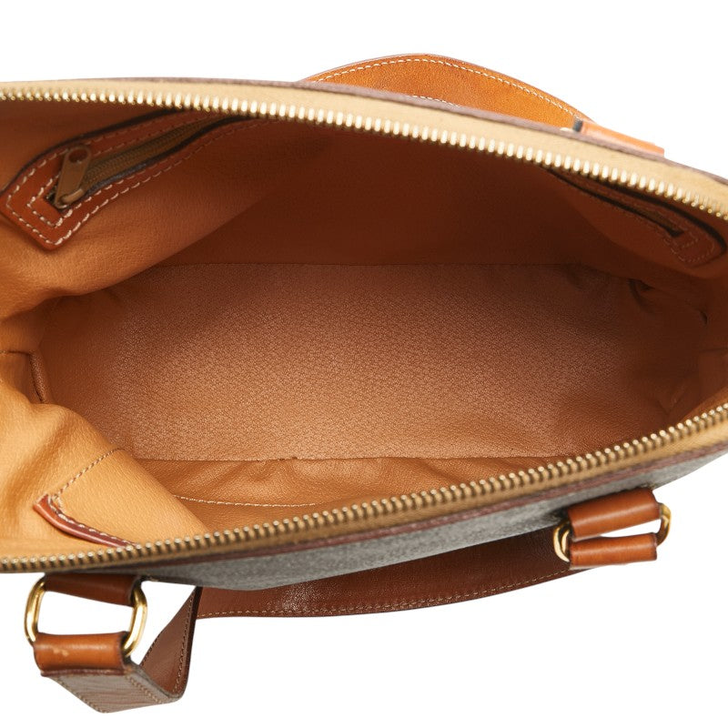 セリーヌ マカダム ハンドバッグ ショルダーバッグ 2WAY ブラウン PVC レザー レディース CELINE 【中古】