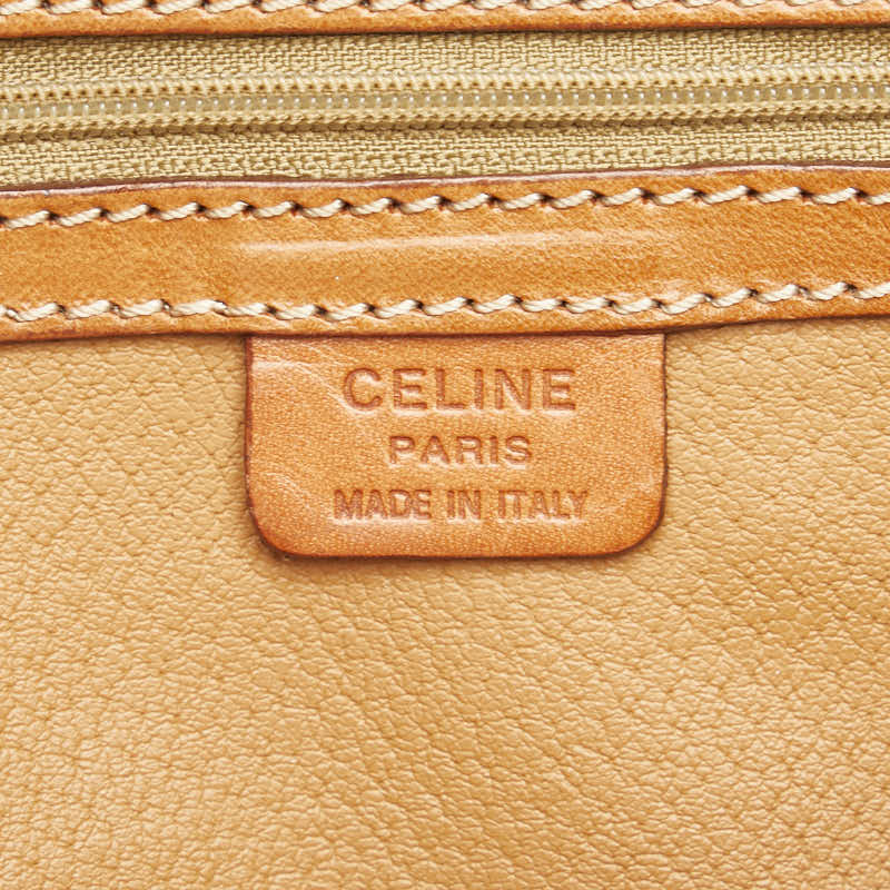 セリーヌ マカダム ハンドバッグ ショルダーバッグ 2WAY ブラウン PVC レザー レディース CELINE 【中古】