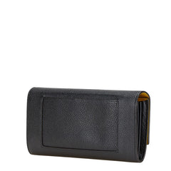 セリーヌ ラージフラップ マルチクッション 長財布 ブラック レザー レディース CELINE 【中古】