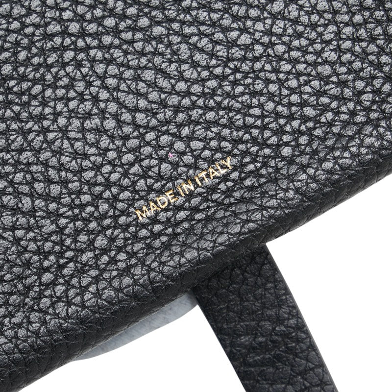 バーバリー TBロゴ 二つ折り財布 ブラック レザー レディース BURBERRY 【中古】