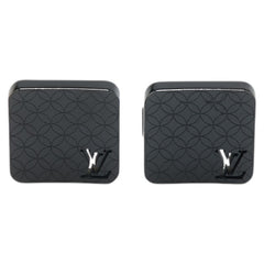 ルイ ヴィトン ブトン ドゥ マンシェット シャンゼリゼ カフス M65044 ブラック メタル メンズ LOUIS VUITTON 【中古】