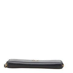 グッチ GGマーモント ラウンドファスナー 長財布 456117 ブラック レザー レディース GUCCI 【中古】
