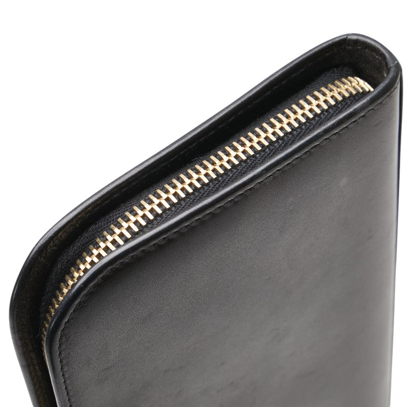 サンローラン ラウンドファスナー 長財布 326599 ブラック レザー レディース SAINT LAURENT 【中古】