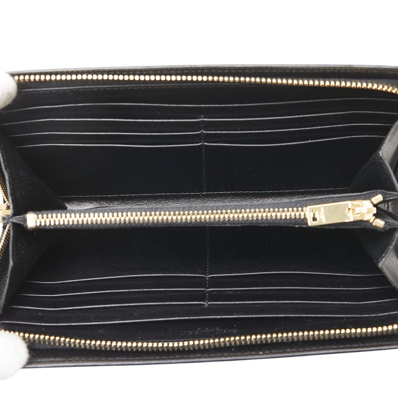 サンローラン ラウンドファスナー 長財布 326599 ブラック レザー レディース SAINT LAURENT 【中古】