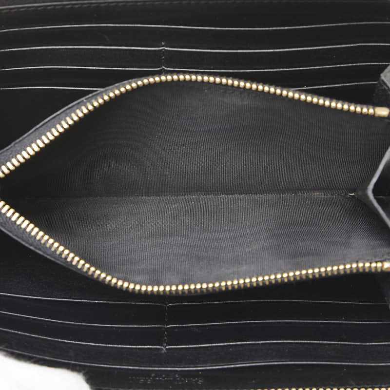 サンローラン ラウンドファスナー 長財布 326599 ブラック レザー レディース SAINT LAURENT 【中古】