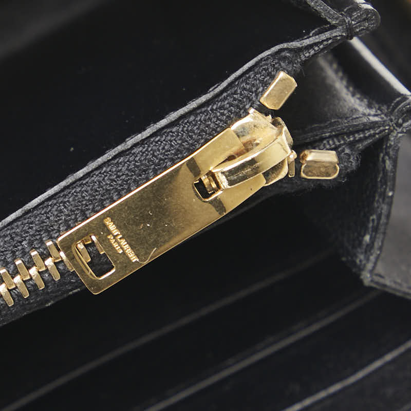 サンローラン ラウンドファスナー 長財布 326599 ブラック レザー レディース SAINT LAURENT 【中古】