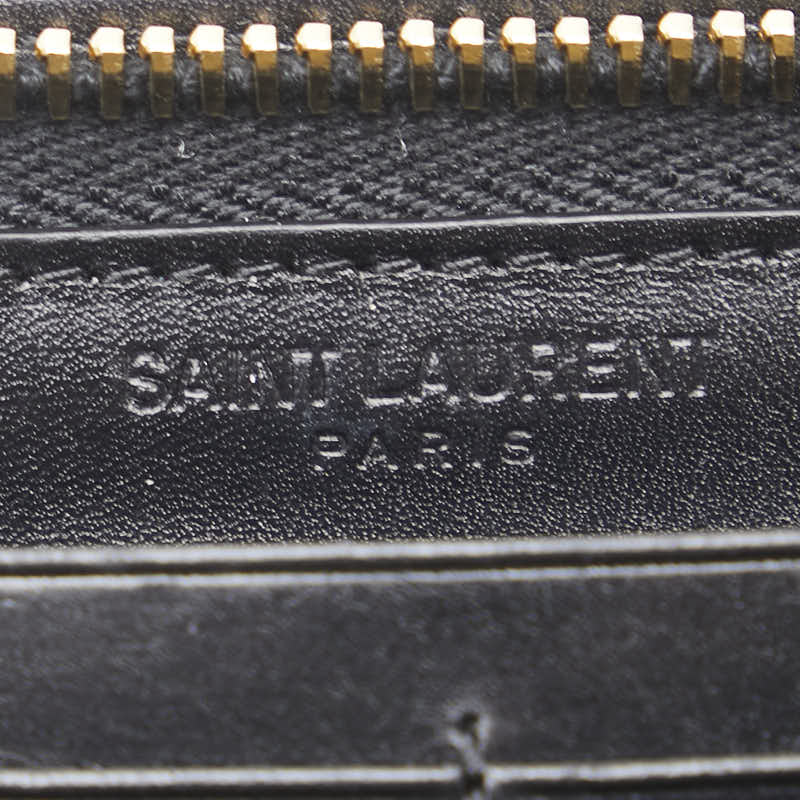 サンローラン ラウンドファスナー 長財布 326599 ブラック レザー レディース SAINT LAURENT 【中古】