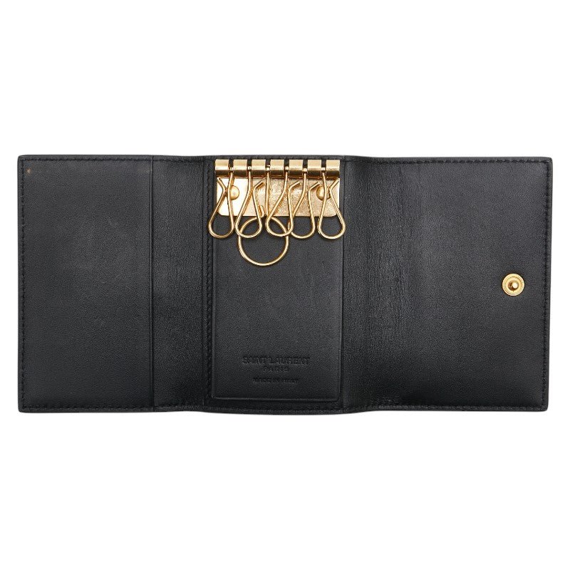 サンローラン 6連 キーケース 360432 ブラック レザー レディース SAINT LAURENT 【中古】