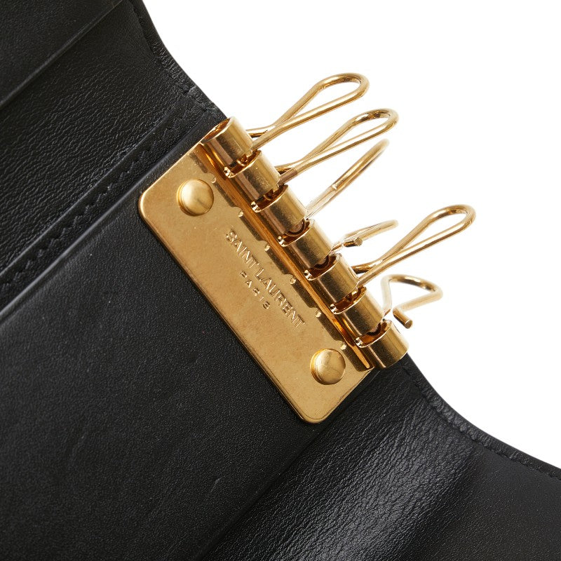 サンローラン 6連 キーケース 360432 ブラック レザー レディース SAINT LAURENT 【中古】