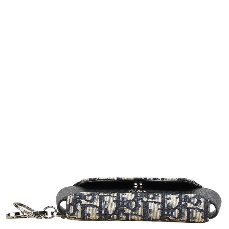 ディオール オブリーク メガネケース ブラック ベージュ ネイビー キャンバス レザー レディース Dior 【中古】