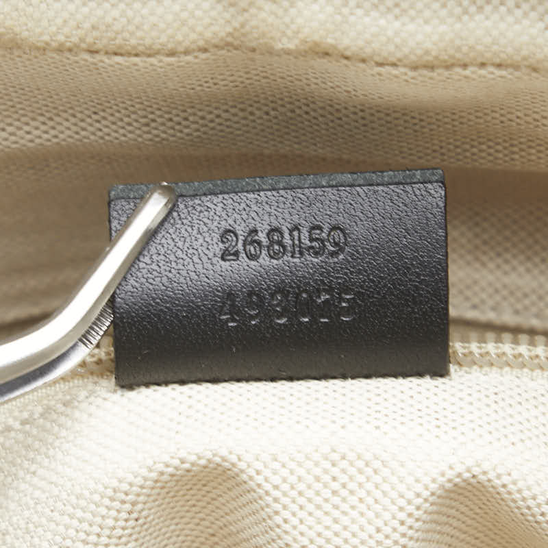 グッチ ディアマンテ ショルダーバッグ 268159 ベージュ ブラック PVC レザー レディース GUCCI 【中古】