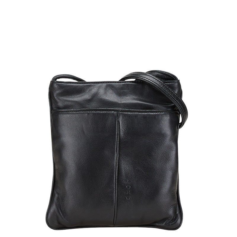 ロエベ ミニショルダーバッグ ポシェット ブラック レザー レディース LOEWE 【中古】