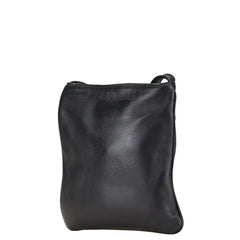 ロエベ ミニショルダーバッグ ポシェット ブラック レザー レディース LOEWE 【中古】