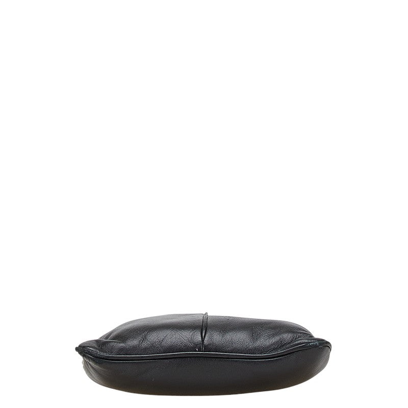 ロエベ ミニショルダーバッグ ポシェット ブラック レザー レディース LOEWE 【中古】