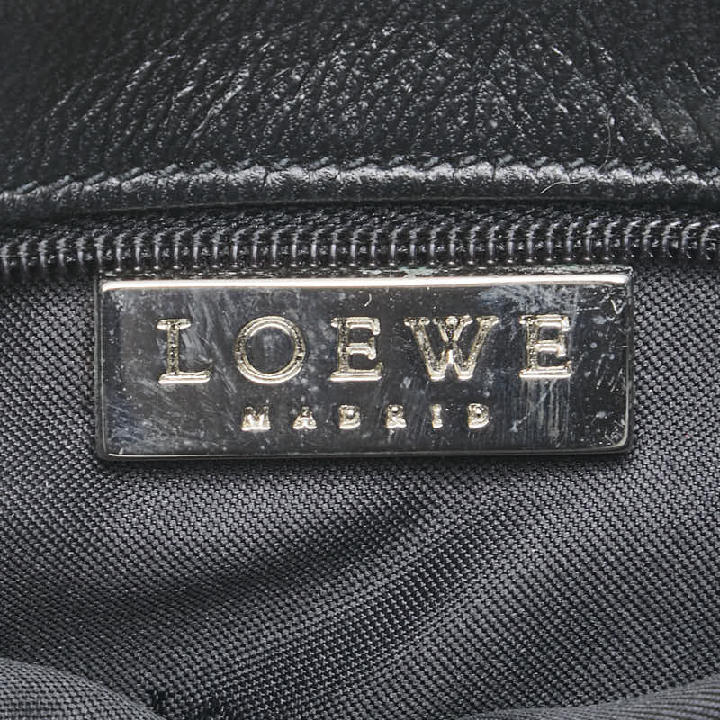 ロエベ ミニショルダーバッグ ポシェット ブラック レザー レディース LOEWE 【中古】