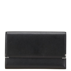カルティエ 三つ折り財布 L3000599 ブラック レザー メンズ CARTIER 【中古】