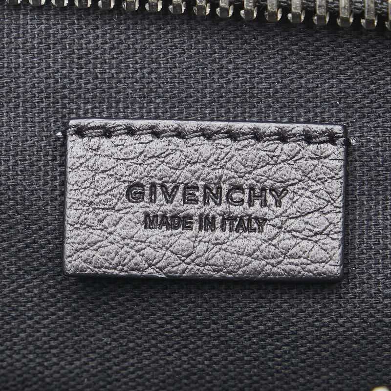 ジバンシー パンドラ スタッズ ビジュー クラッチバッグ ブラック シルバー レザー レディース Givenchy 【中古】