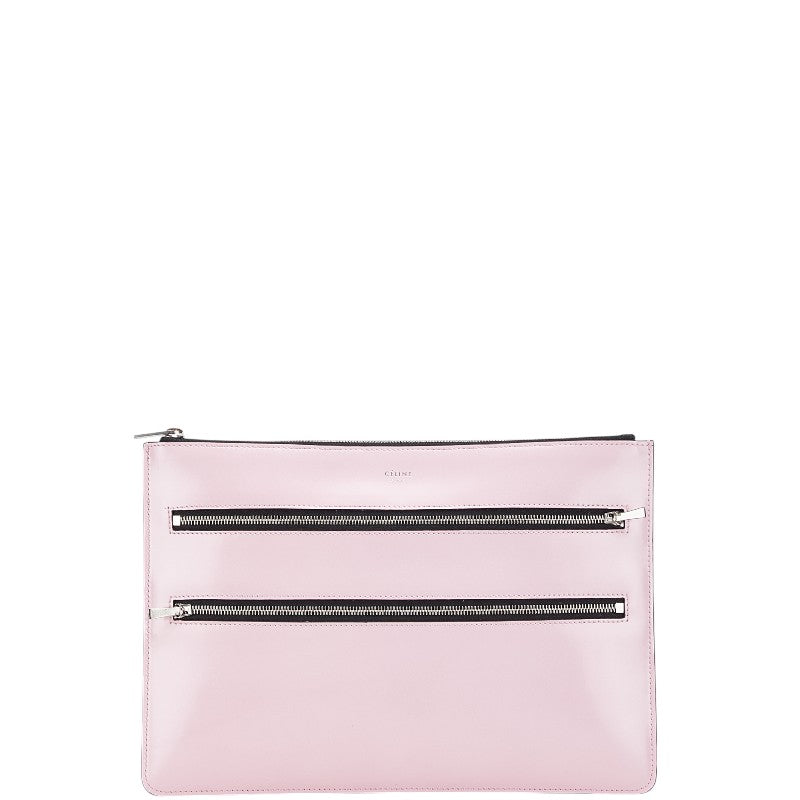 セリーヌ クラッチバッグ ピンク レザー レディース CELINE 中古