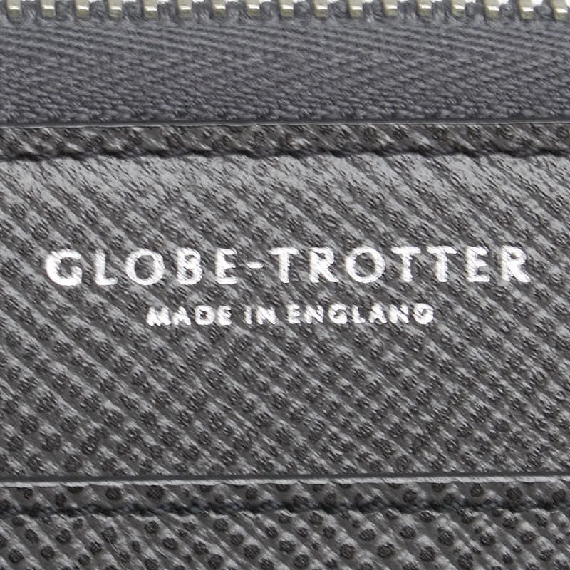 グローブトロッター ラウンドファスナー 長財布 グレー レザー メンズ GLOBE TROTTER 【中古】