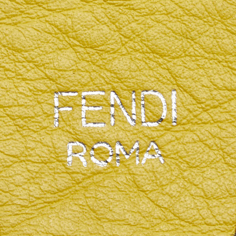 フェンディ ストラップユー ショルダーストラップ ベージュ イエロー レザー パイソン レディース FENDI 【中古】