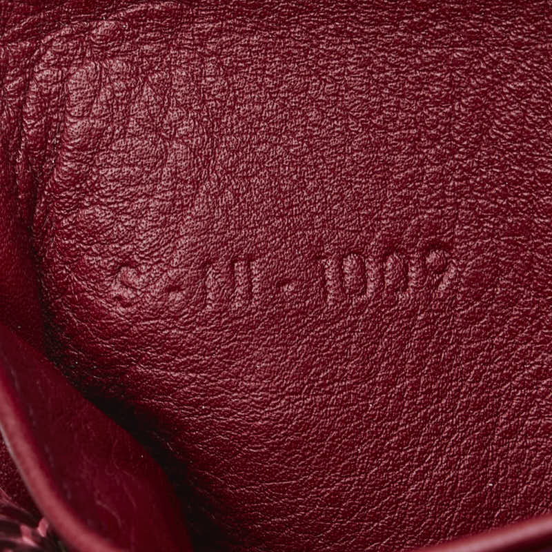セリーヌ L字ファスナー 二つ折り財布 レッド ブラック パイソン レザー レディース CELINE 【中古】