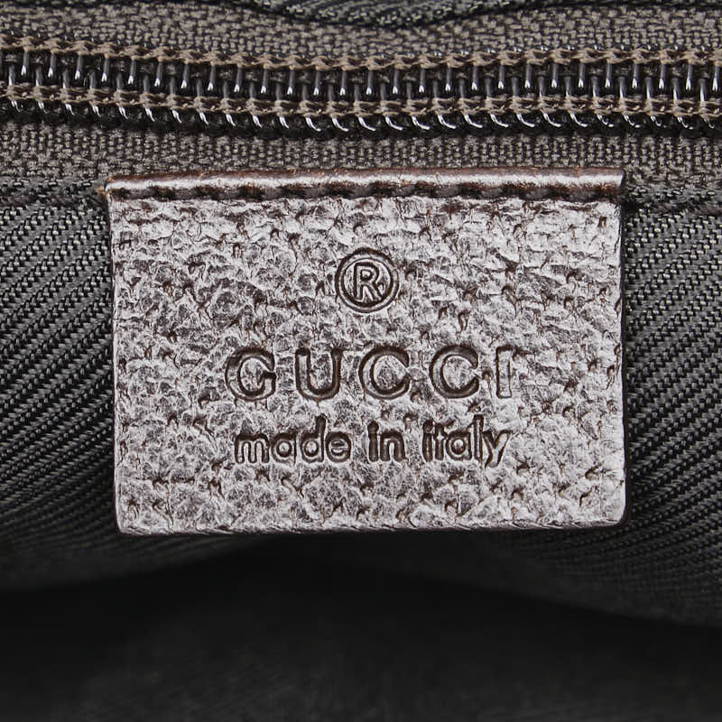 グッチ GGキャンバス トートバッグ ショルダーバッグ 2WAY 122797 ベージュ ブラウン キャンバス レザー レディース GUCCI 【中古】