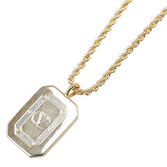 ヴァレンティノ Vロゴ ネックレス ゴールド メッキ レディース VALENTINO 【中古】