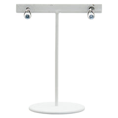 ヨンドシー ティアドロップ しずく スタッドピアス シルバー ライトブルー K10 ゴールド アクアマリン レディース 4℃ 【中古】