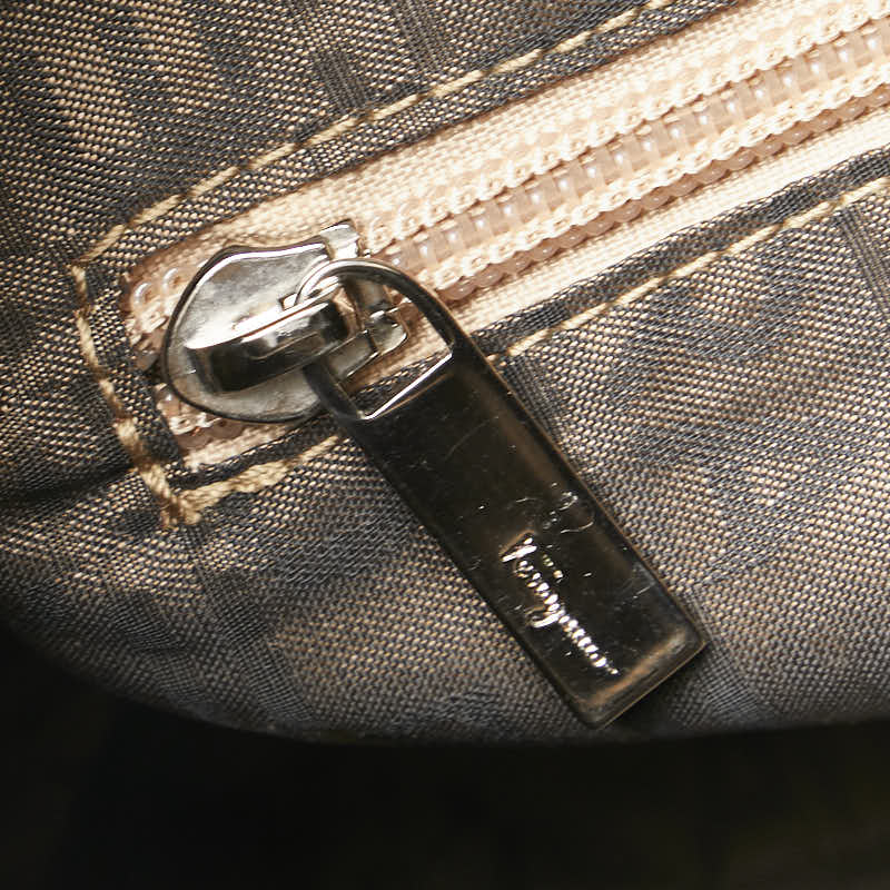サルヴァトーレフェラガモ ハンドバッグ EE-21 7987 ブラック スウェード レザー レディース Salvatore Ferragamo 【中古】
