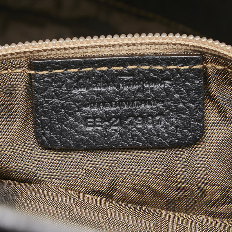 サルヴァトーレフェラガモ ハンドバッグ EE-21 7987 ブラック スウェード レザー レディース Salvatore Ferragamo 【中古】