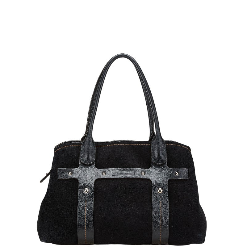 サルヴァトーレフェラガモ ハンドバッグ EE-21 7987 ブラック スウェード レザー レディース Salvatore Ferragamo 【中古】